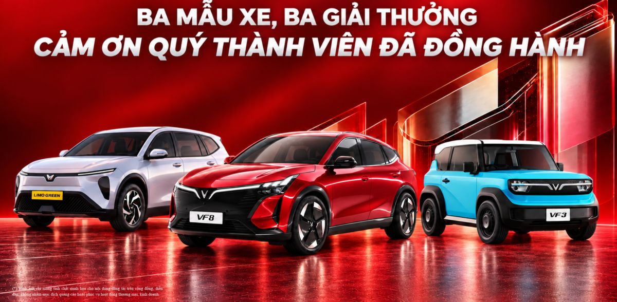 VinFast Thắng 3 Giải Car Choice Awards 2026 &ndash; Limo Green, VF 3 V&agrave; VF 8 Thế Hệ Mới C&ugrave;ng Được Vinh Danh